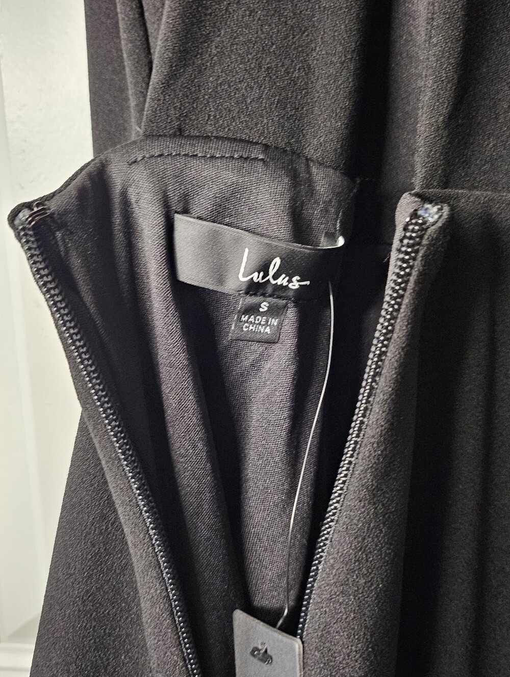 Lulus Black Fit & Flare Skater Cocktail Dress Strappy Back Size S Cocktail NWT - Picture 10 of 15
